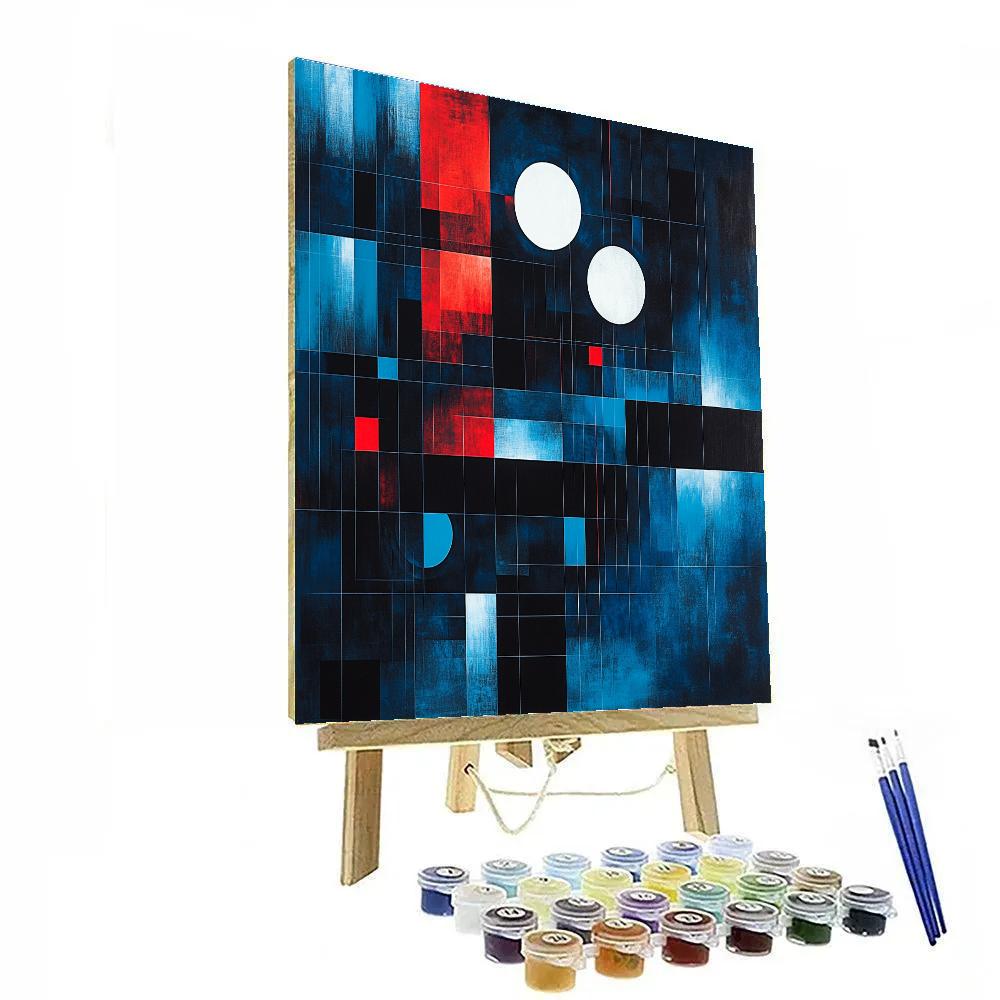 Kazimir Malevich Inspired Luminous Nebula Harmony painting number kit