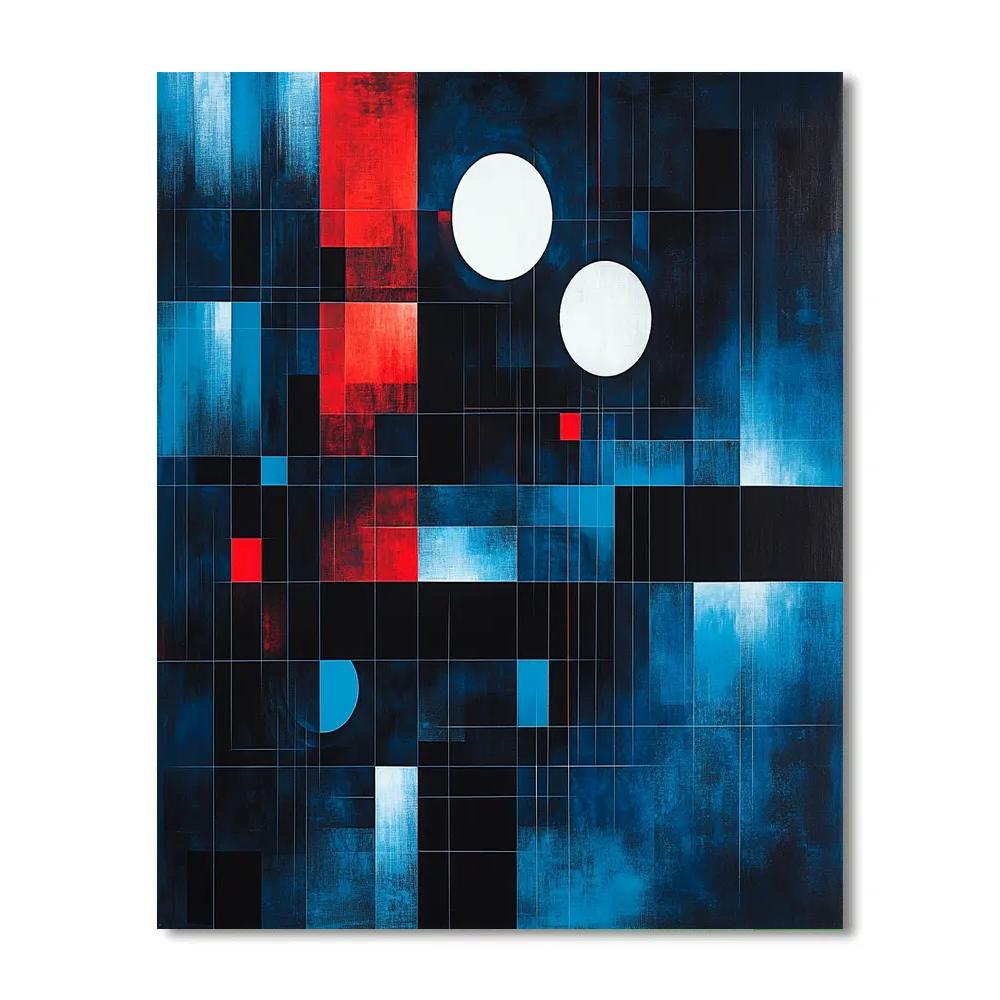 Kazimir Malevich Inspired Luminous Nebula Harmony painting number kit