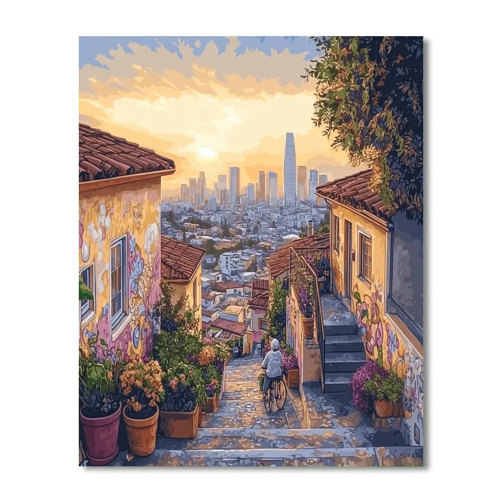 Ihwa Mural Village Rooftop Gardens Seoul South Korea Numbered painting kits