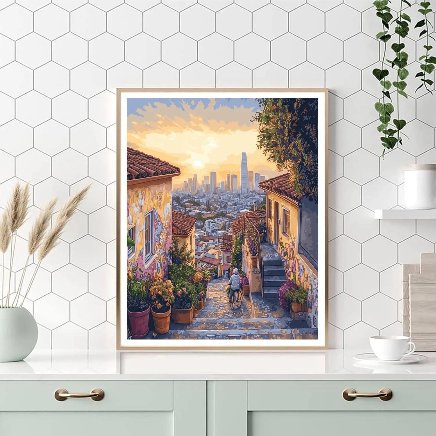 Ihwa Mural Village Rooftop Gardens Seoul South Korea Numbered painting kits