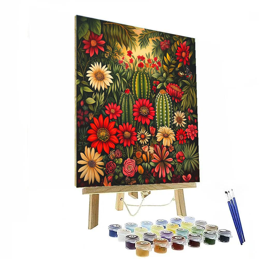 Frida Kahlo Inspired Resilience In Bloom Paint by numbers kits
