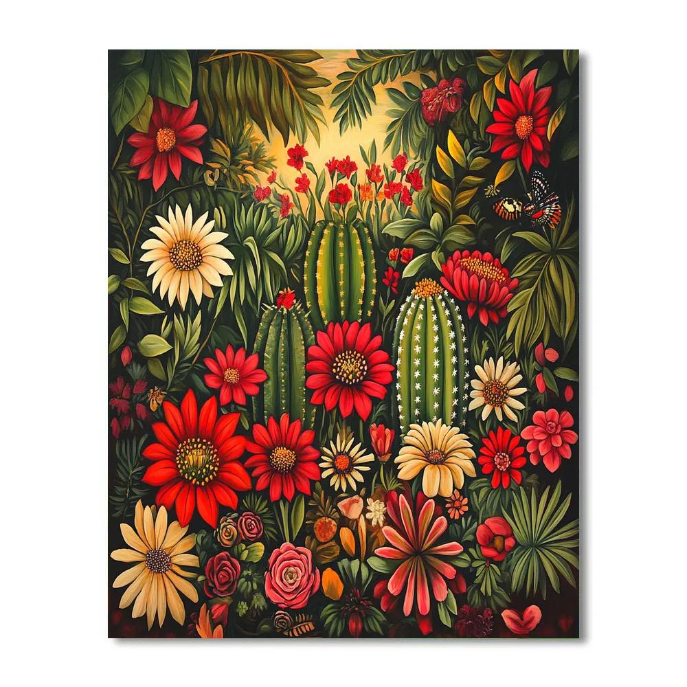 Frida Kahlo Inspired Resilience In Bloom Paint by numbers kits