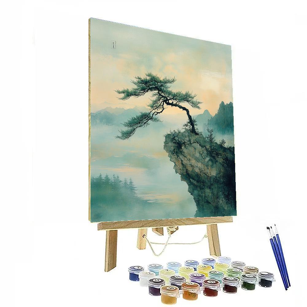 Zhao Mengfu Inspired Celestial Pine Echoes painting number kit