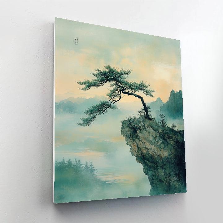 Zhao Mengfu Inspired Celestial Pine Echoes painting number kit
