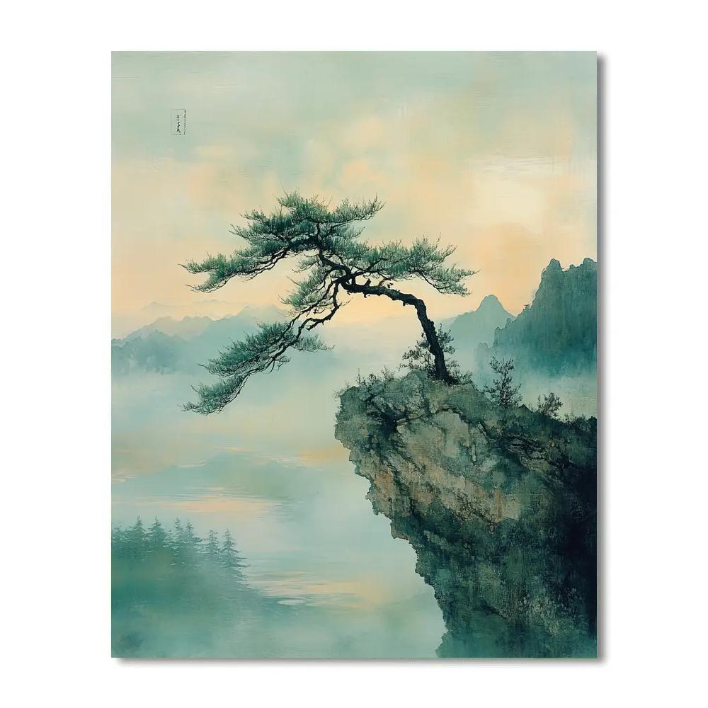 Zhao Mengfu Inspired Celestial Pine Echoes painting number kit