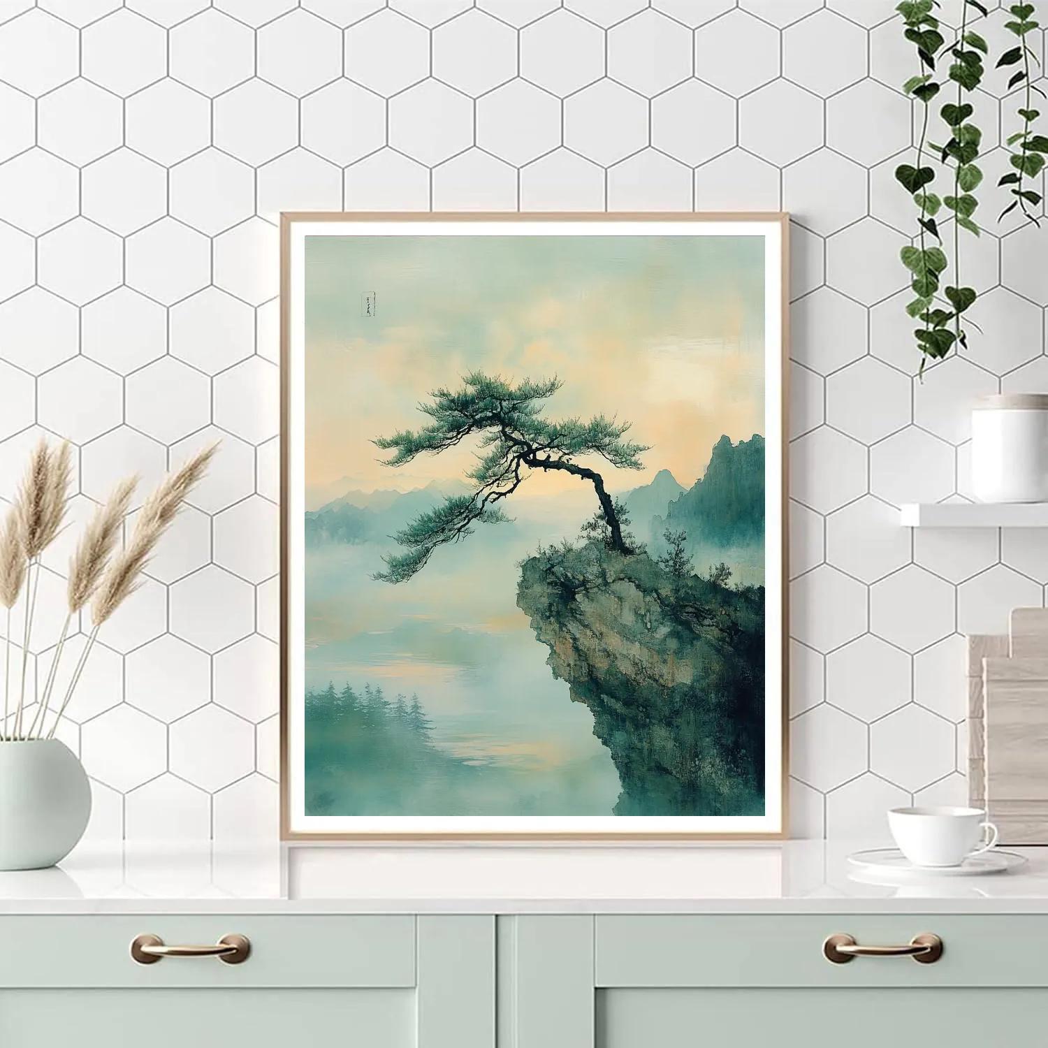 Zhao Mengfu Inspired Celestial Pine Echoes painting number kit