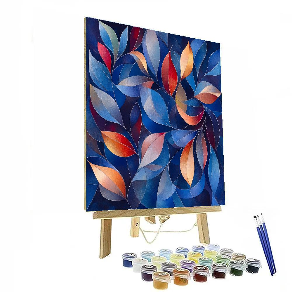 Paul Klee Inspired Rhythmic Flora paint by color