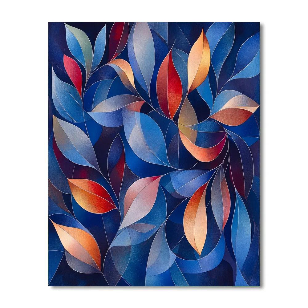 Paul Klee Inspired Rhythmic Flora paint by color