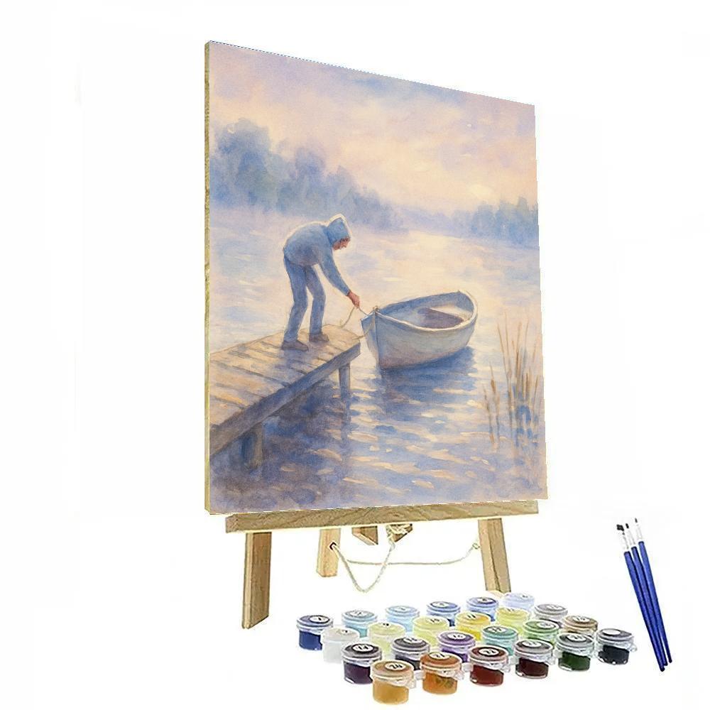 Rowboat Near Whispering Dock paint by numbers