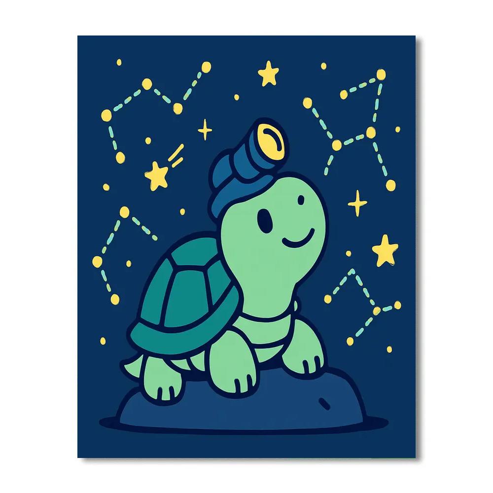 Stargazer Turtle Expedition paint by numbers