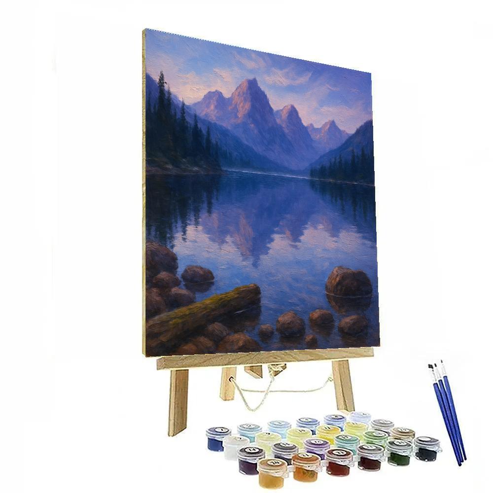 Mountain Lake Dreamscape painting number kit