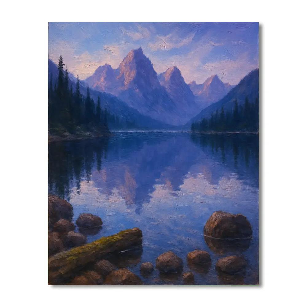 Mountain Lake Dreamscape painting number kit