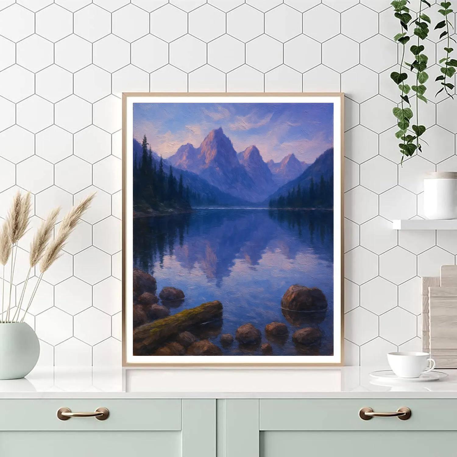 Mountain Lake Dreamscape painting number kit