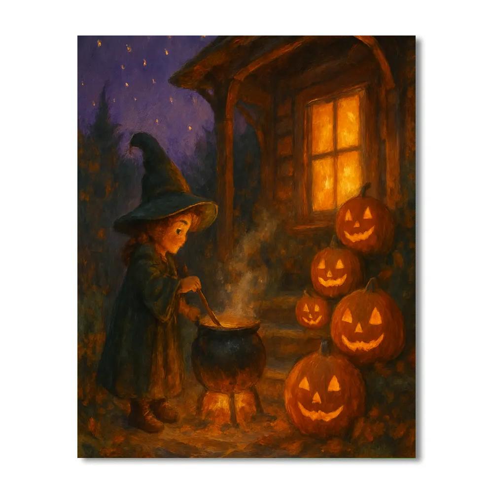 Witchs Hearth On An Autumn Porch painting number kit