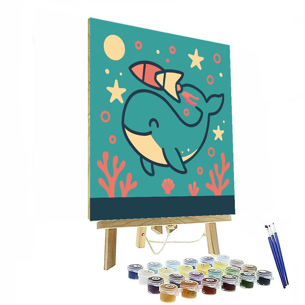 Deep Sea Rocket Whale Number painting