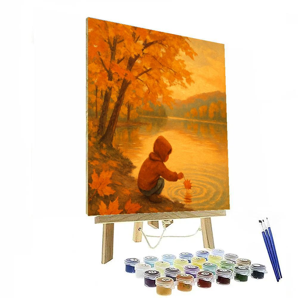 Autumn Reflections At Dusk Paint by numbers art