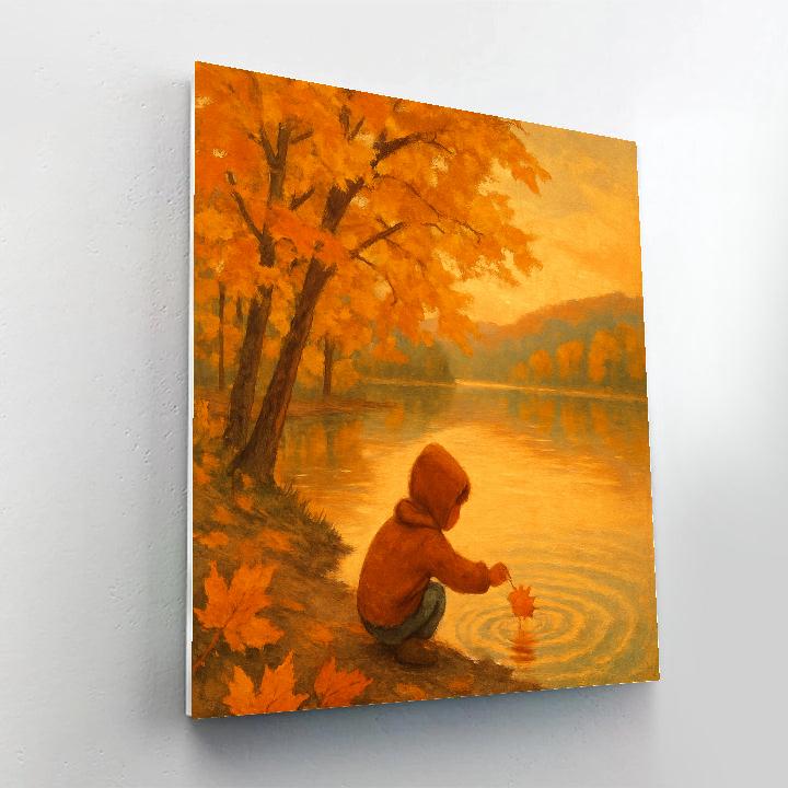 Autumn Reflections At Dusk Paint by numbers art