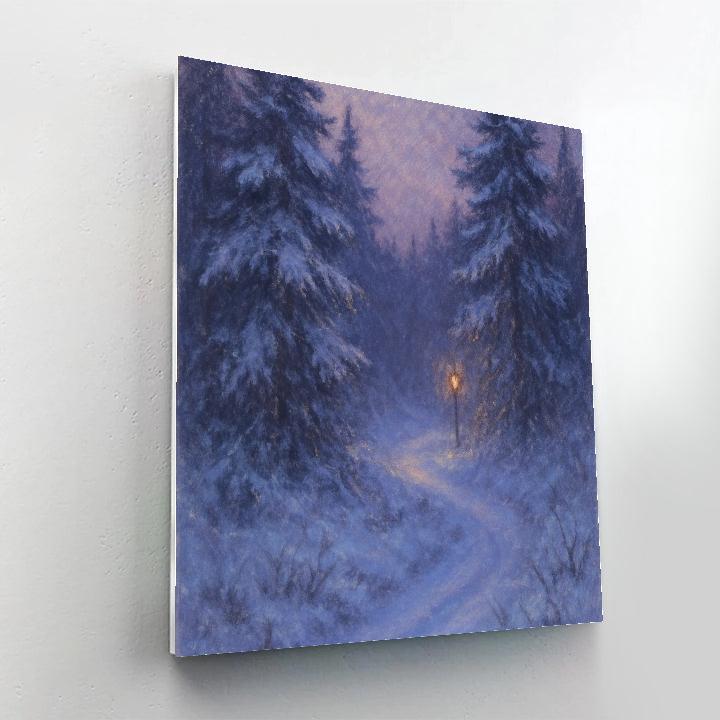 Silent Pine Path At Dusk paint by color