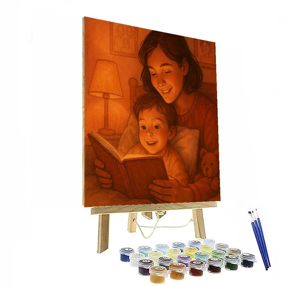 Bedtime Story Glow With Mother DIY paint by numbers