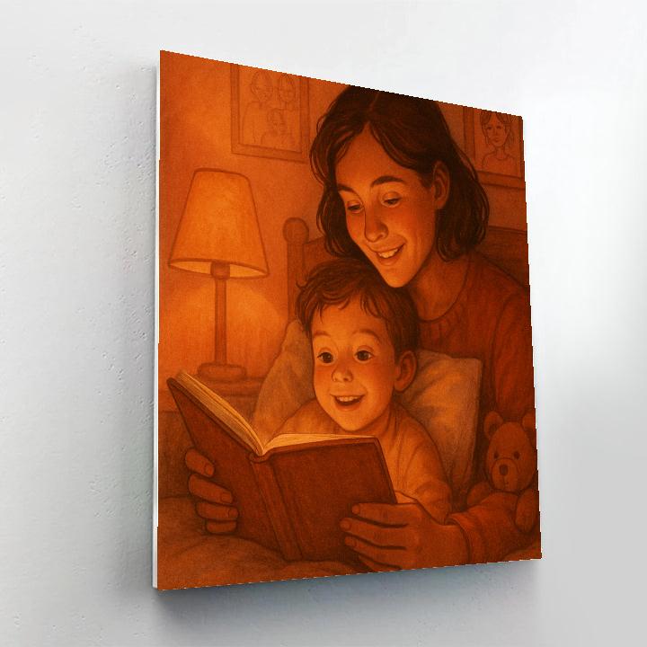 Bedtime Story Glow With Mother DIY paint by numbers