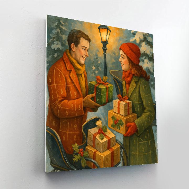 Midnight Sleigh Exchange Paint by numbers art