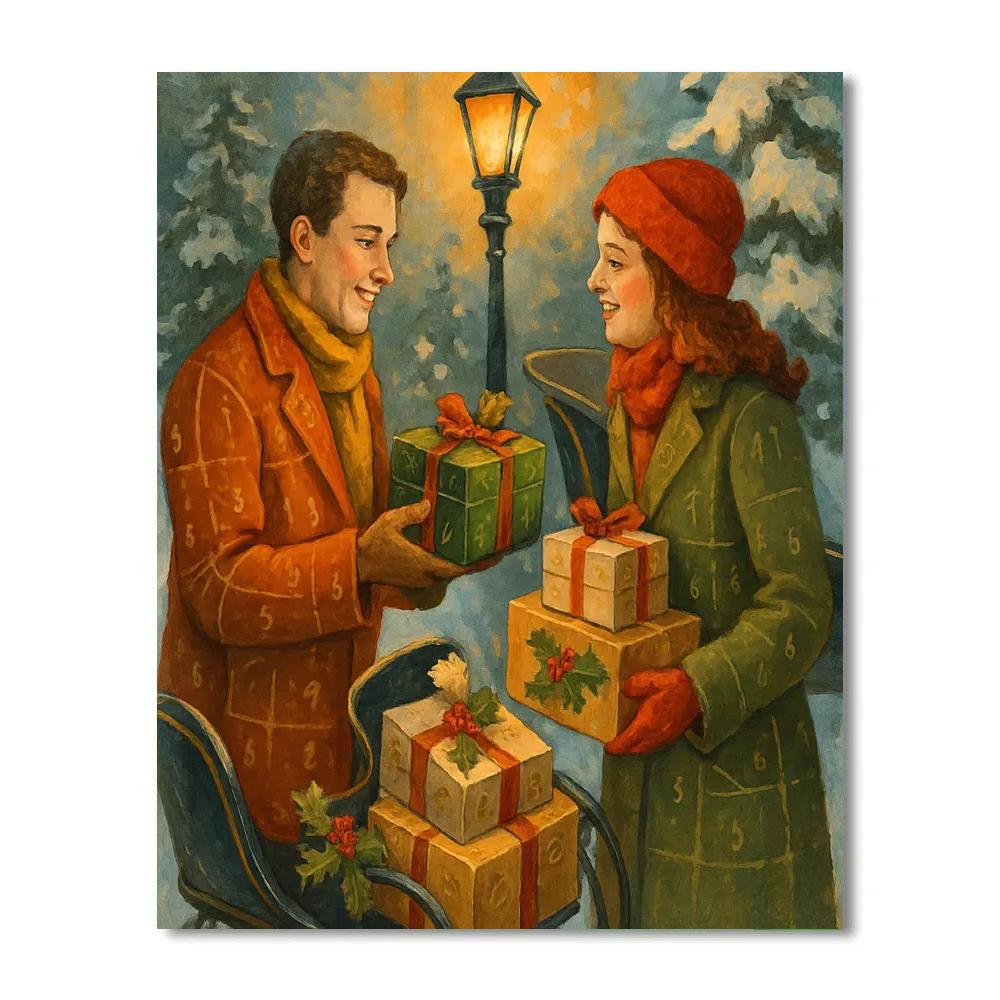 Midnight Sleigh Exchange Paint by numbers art