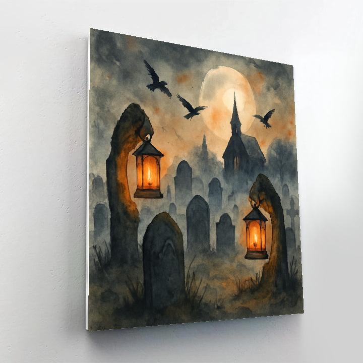 Fogbound Grave Lanterns painting number kit