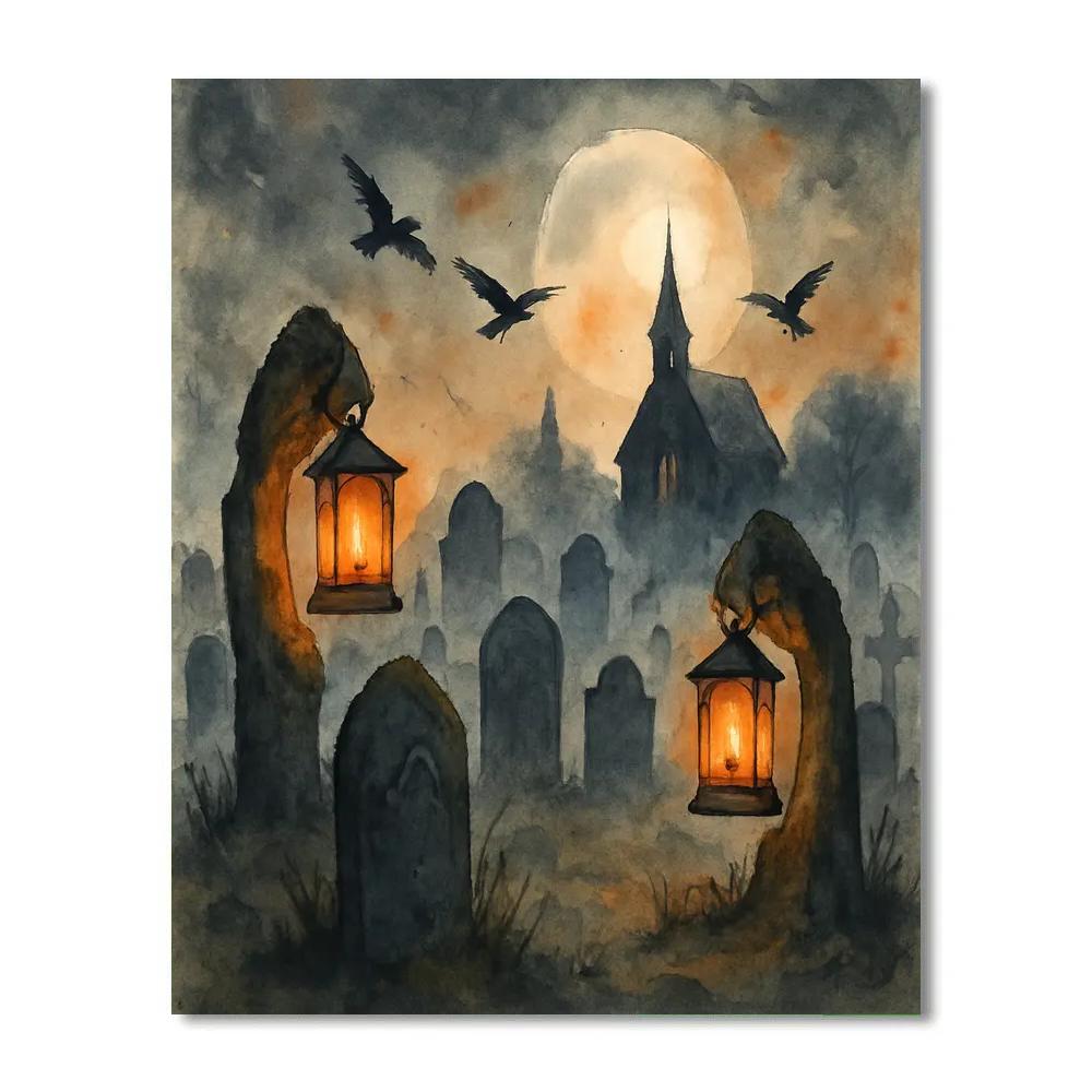 Fogbound Grave Lanterns painting number kit