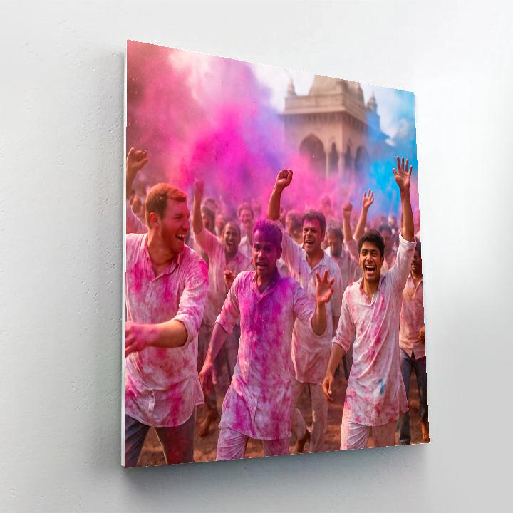Holi Color Throw In Mathura Painting by numbers kit