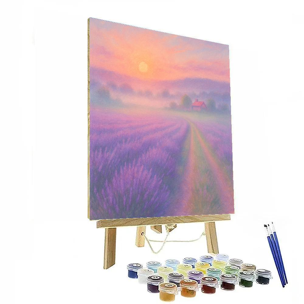 Lavender Ridge At Dawn DIY paint by numbers