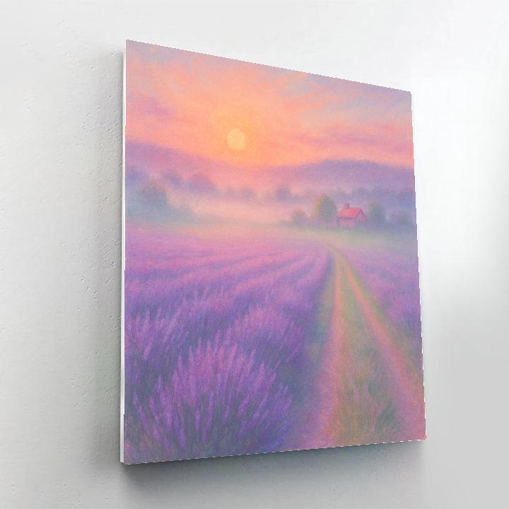 Lavender Ridge At Dawn DIY paint by numbers