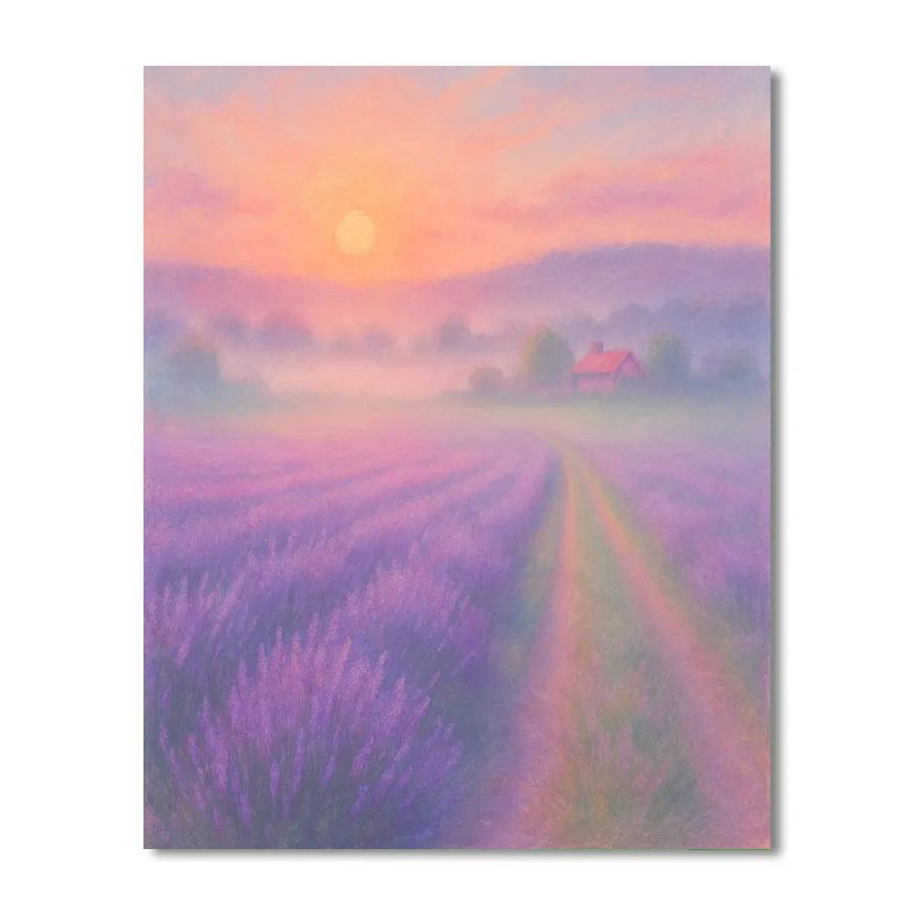 Lavender Ridge At Dawn DIY paint by numbers