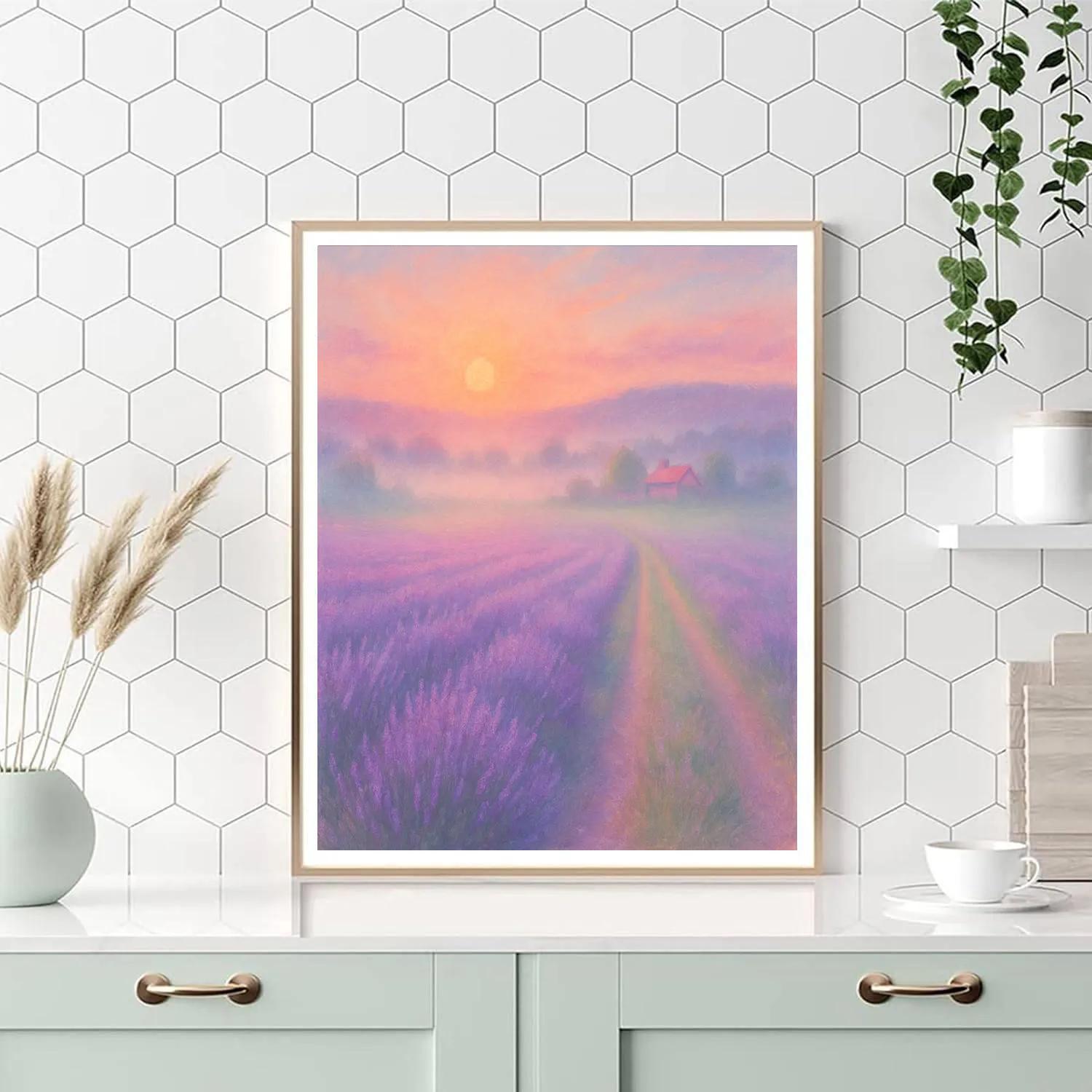 Lavender Ridge At Dawn DIY paint by numbers