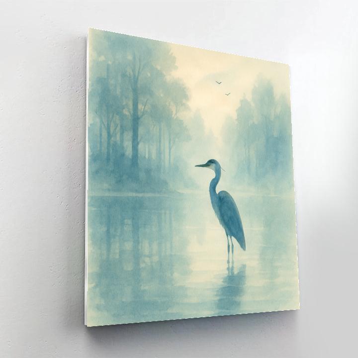 Fogbound Morning At The Pond Paint by numbers art