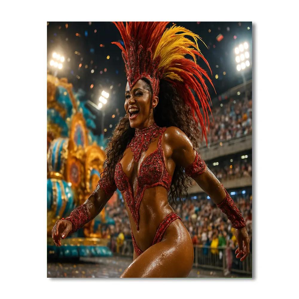 Rio Night Samba Lead Dancer Numbered painting kits