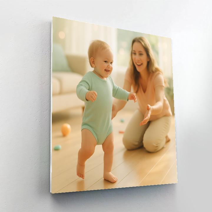 First Steps With Loving Mother paint by color