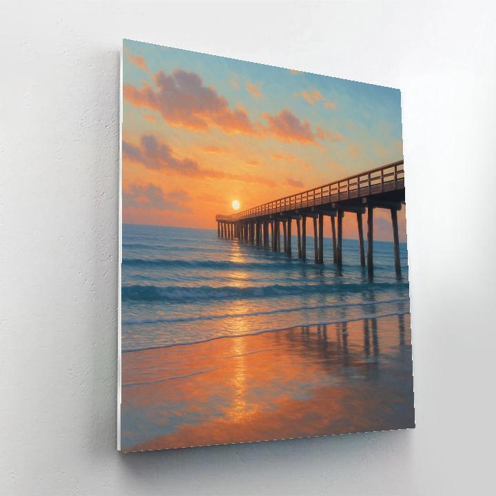 Coastal Sunset Pier Paint by numbers art