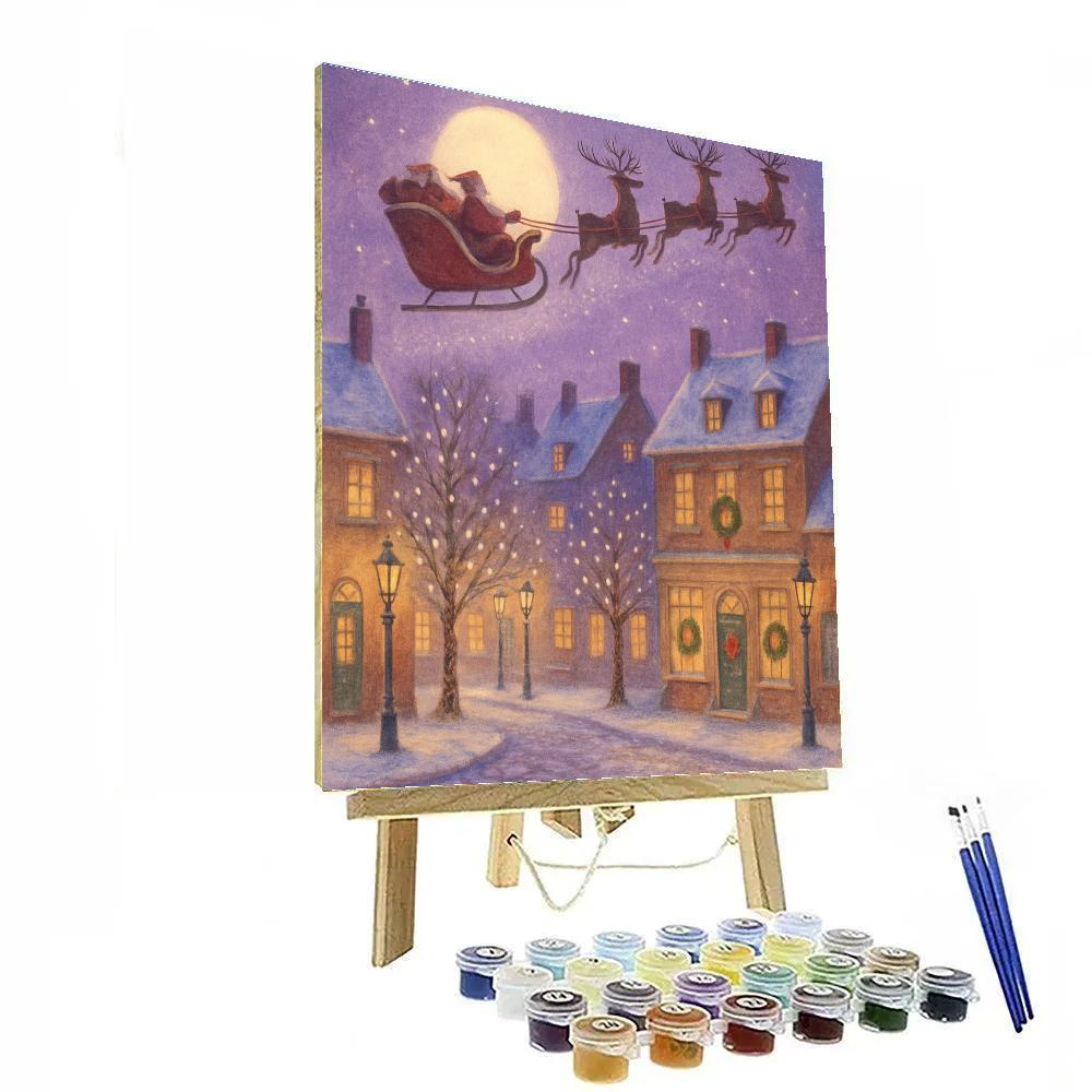 Sleigh Over Twilight Town Paint by numbers art