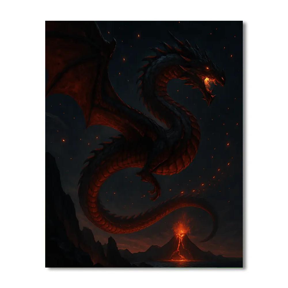 Dragon Ember Constellation painting number kit