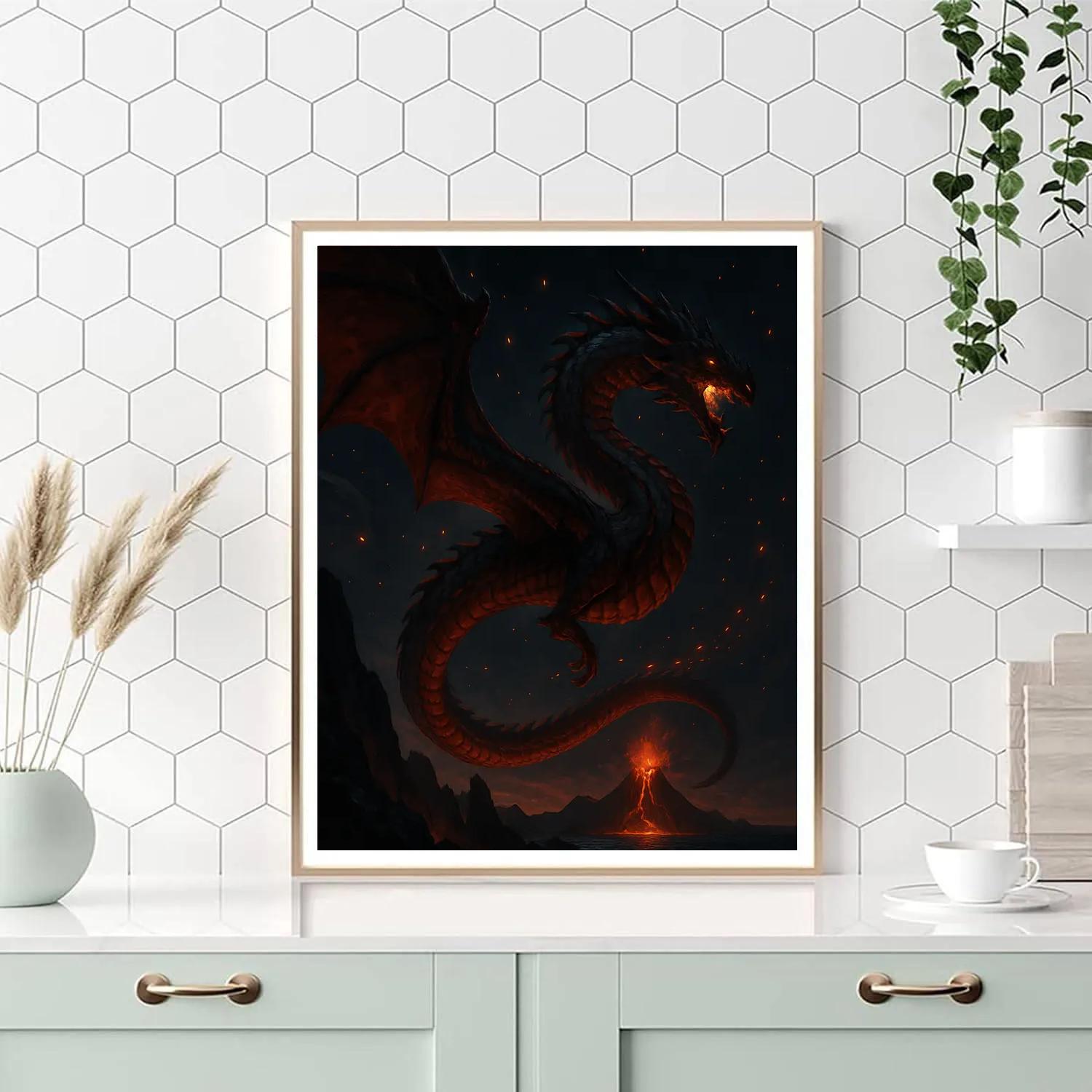Dragon Ember Constellation painting number kit