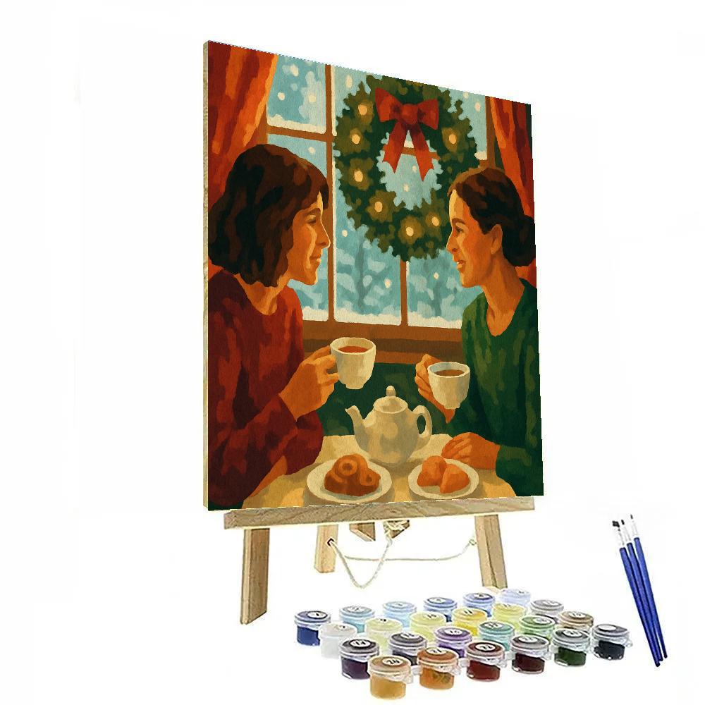 Midwinter Tea Gathering paint by number