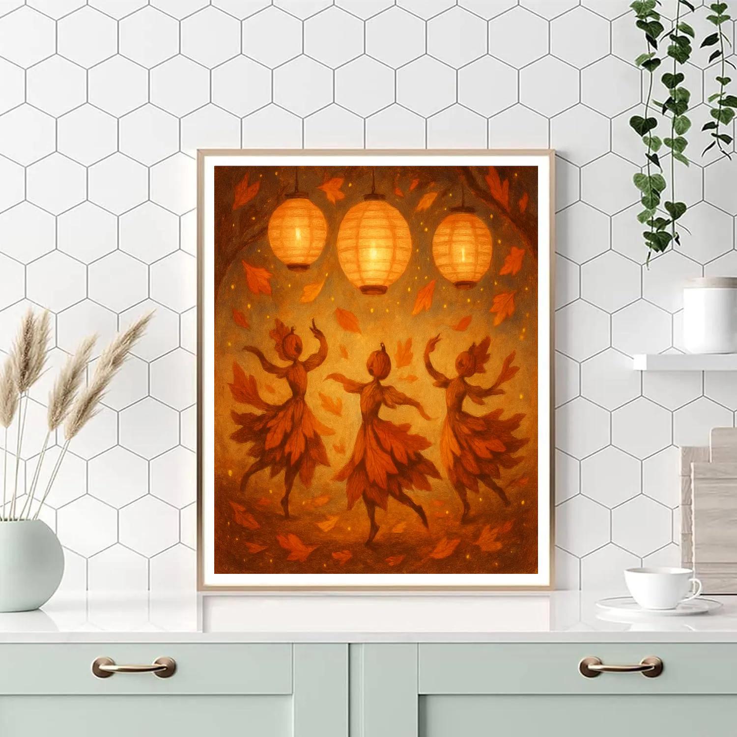 Harvest Night Lantern Ballet DIY paint by numbers