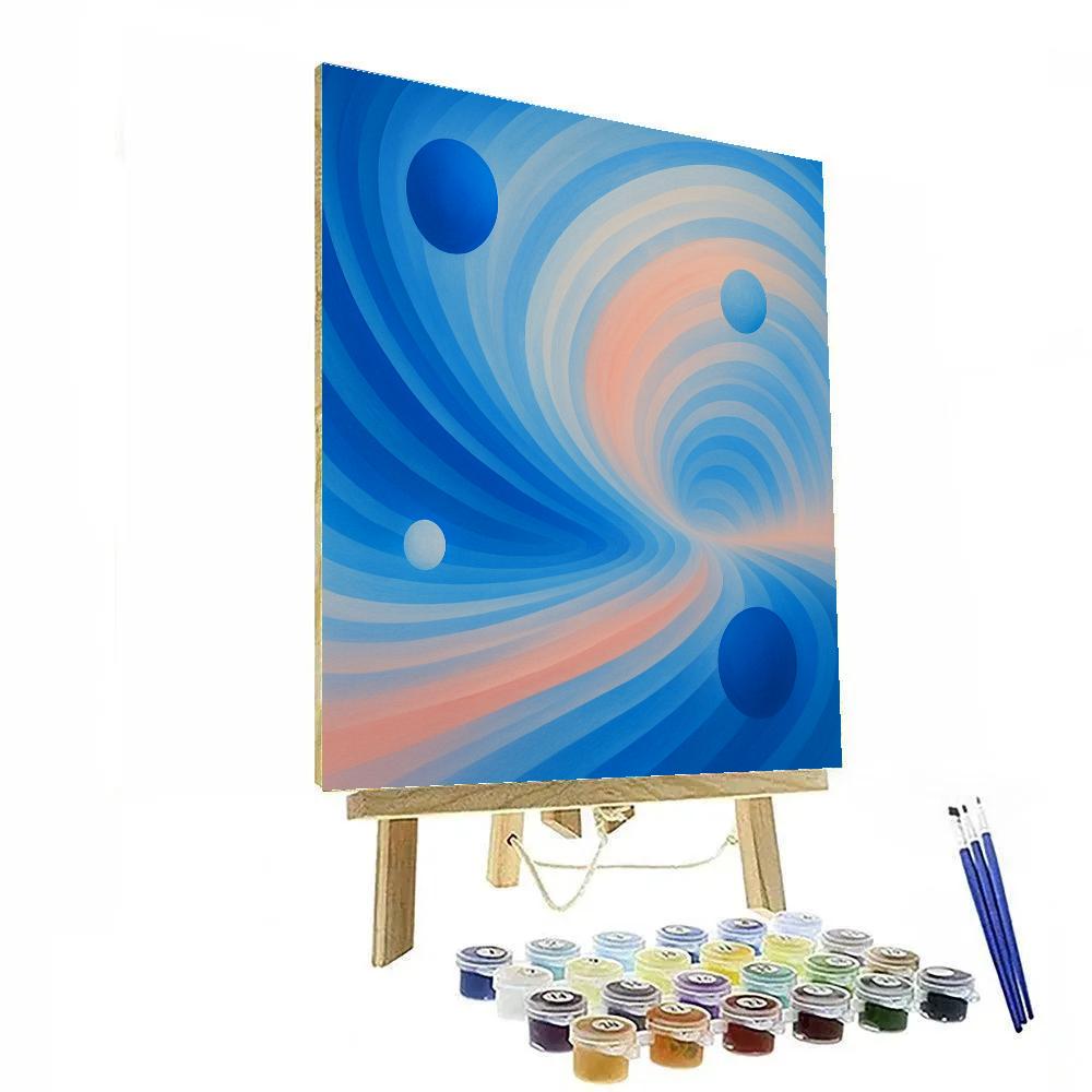 Abstract Cosmic Echoes Number painting