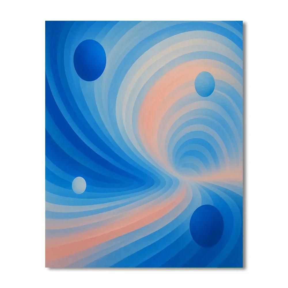 Abstract Cosmic Echoes Number painting