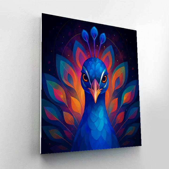 Peacock Prism Portrait painting number kit