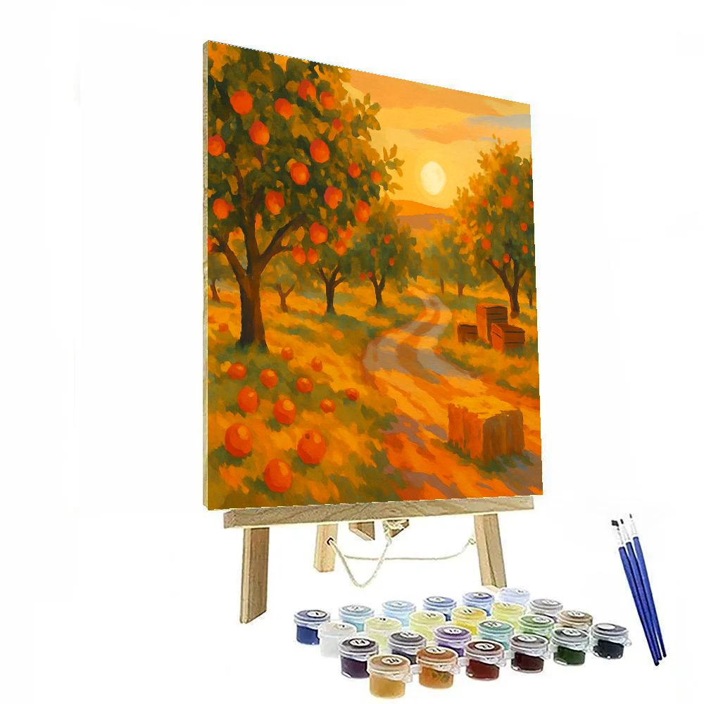 Golden Orchard Evening Paint by numbers art