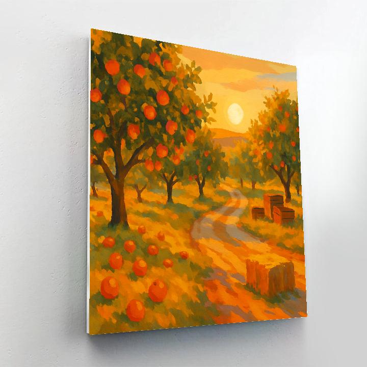 Golden Orchard Evening Paint by numbers art