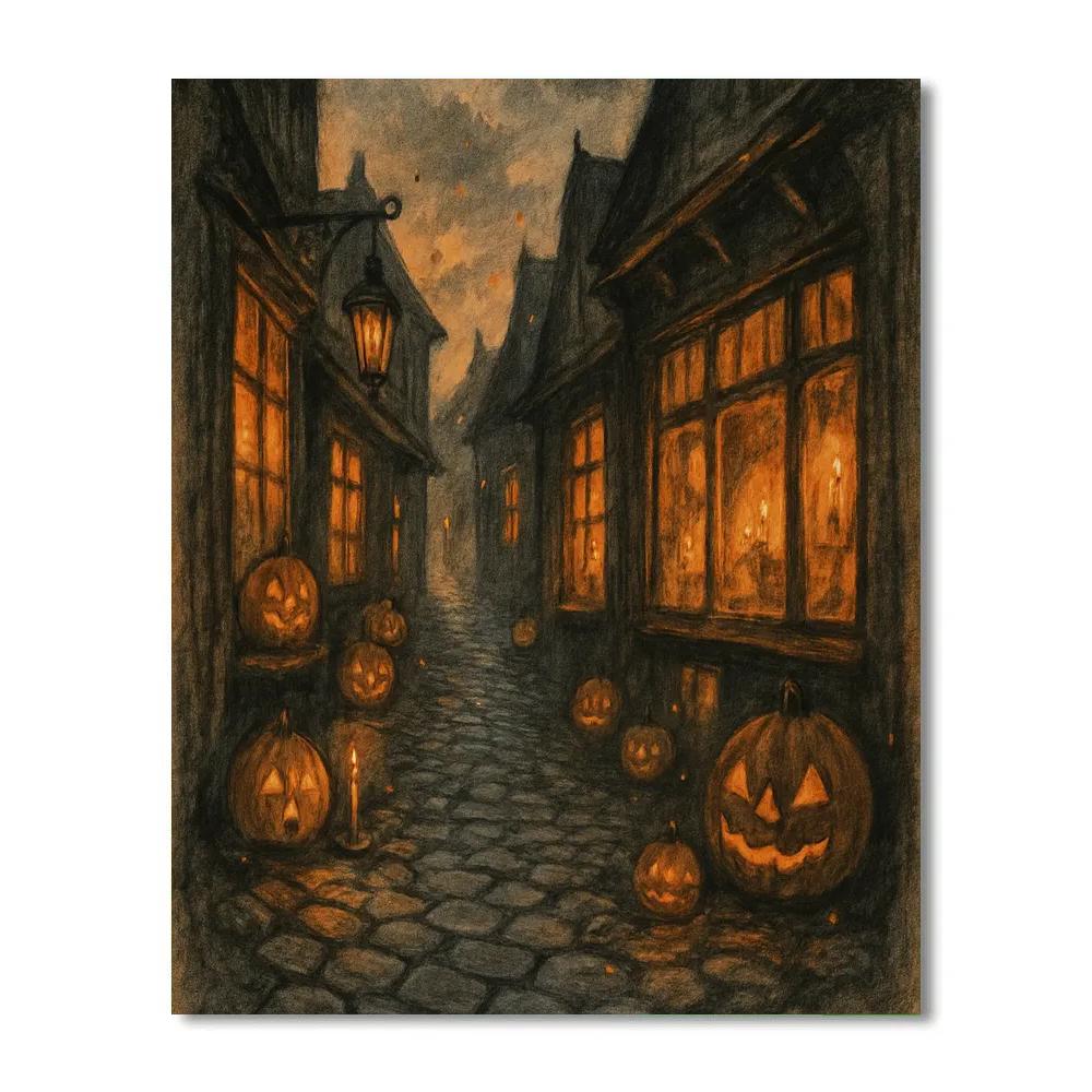 Cobblestone Candle Alley painting number kit