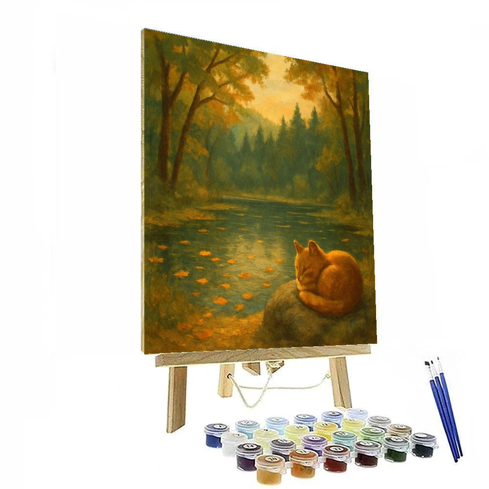 Forest Glen With Floating Leaves Paint by numbers kits