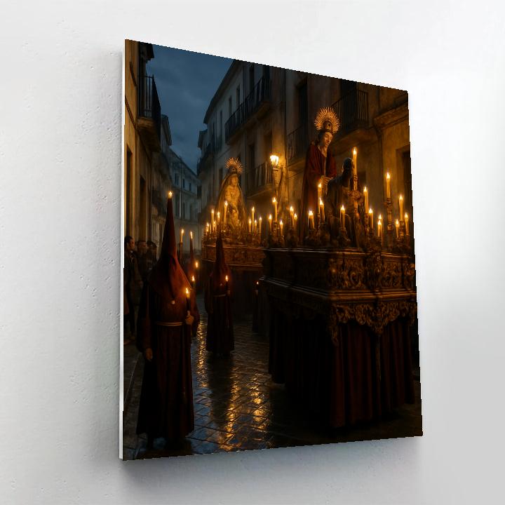 Semana Santa Procession Slow Walk paint by color